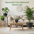 Plant Pots, 12" 10" 6" 8" Self Watering Pots with Water Level Indicator, Set of 5 Flower Pots Indoor with Drainage Holes, Modern Planters for Indoor Outdoor Plants, Room & Office Décor
