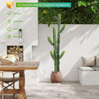 Nafresh UV-Resistant Artificial Fake Cactus Plants 6ft – Large Faux Cowboy Cactus for Indoor & Outdoor Home, Office, or Garden Decor