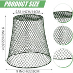 10 Pieces Chicken Wire Plant Covers Wire Garden Cloches Chicken Wire Cloche Plant Protector Metal Heavy Duty Garden Plant Cloche for Keeping Bunnies Chicken Squirrels Birds Other Out(9×9in) (Green)