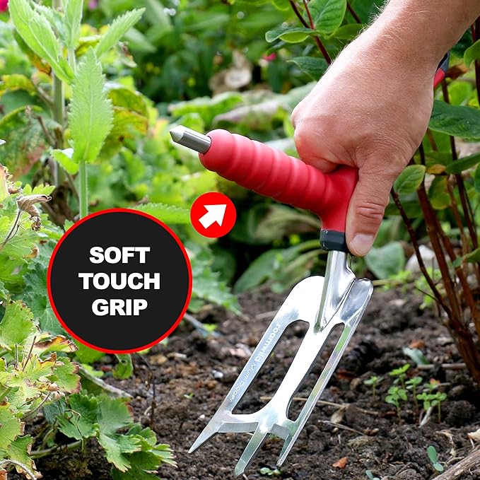 Roamwild Multi-Digger Dual Grip Garden Hand Fork Cultivator & Weeder (Hand Fork/Cultivator)