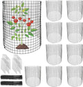 30Pcs Round Plant Protector from Animals, 10 Pack 12'' x 12'' Reusable Metal Plant Cages, Wire Mesh Garden Cloches to Keep Rabbits, Squirrels and Chicken Out and Protection Vegetables Flowers Shrubs