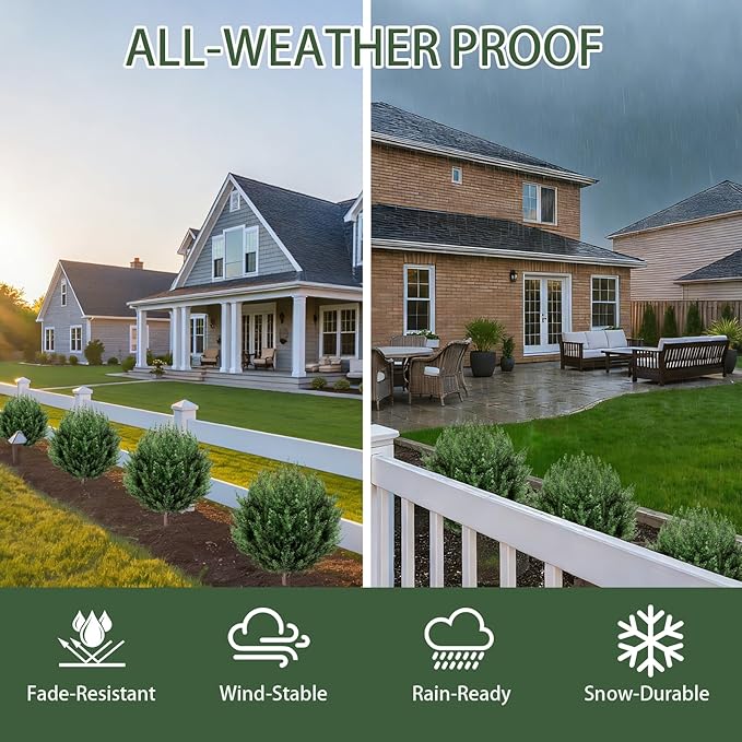 2 Pack 2FT Artificial Cedar Topiary Trees with Ground Spike, Fake Pine Shrubs Bushes, UV Resistant Faux Evergreen Cypress Tree Plants for Indoor Outdoor Planters Front Porch