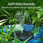 AISITIN Crystal Ball Solar Fountain Pump, 3.5W Water Pump with 3000mAh Battery for Overnight Use (Up to 8H), LED Light Up Bird Bath Fountain Decoration for Garden, Pond, Outdoor