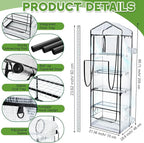 Windyun 5 Tier Extra Tall Mushroom Grow Tent Kit with Light & Timer, 80 x 19 x 27 Inch & 6500k Greenhouse with LED Grow Light, 4" Vents & Built in Humidifier Ports for Indoor Outdoor Mushroom Tent