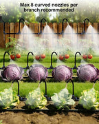 360° Adjustable Drip Irrigation System - 200FT Garden Watering System with 32 Nozzles, Garden Irrigation System, Greenhouse Accessories, Atomizing System for Yard, Lawn, Plants, 5/16 inch Hose