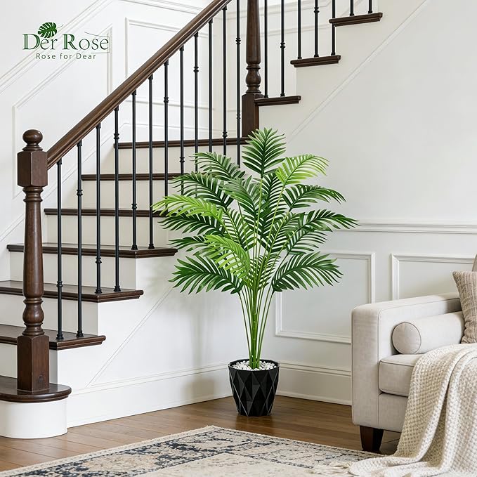 Der Rose 44" Artificial Palm Tree with Stable Base for Indoor Living Room Office Porch Balcony Decor