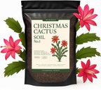Premium Christmas Cactus Soil – Organic, Nutrient-Rich, Optimal-Draining Potting Mix for Schlumbergera – Promotes Healthy Roots, Balanced Moisture & Vibrant Blooms – Ready to Use (4 QTS)