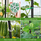 Cucumber Trellis for Raised Bed,U-Shape Garden Trellis for Climbing Plants Outdoor, Metal Arch Vegetables Trellis, Plant Support for Vine (Black, 47.2" Lx21.6 WX47.2 H-Medium)