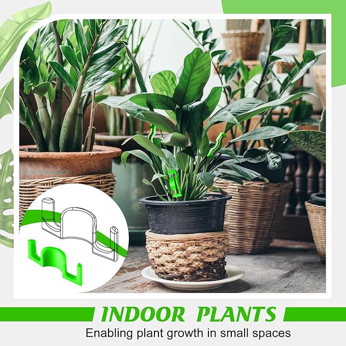 Feekoon 40 Pack Universal LST Plant Training Clips Reusable Low Stress Branch Benders for Enhanced Light Exposure & Airflow – Ideal for Indoor Gardening Cultivation to Bend or Interlock Stems(Green)