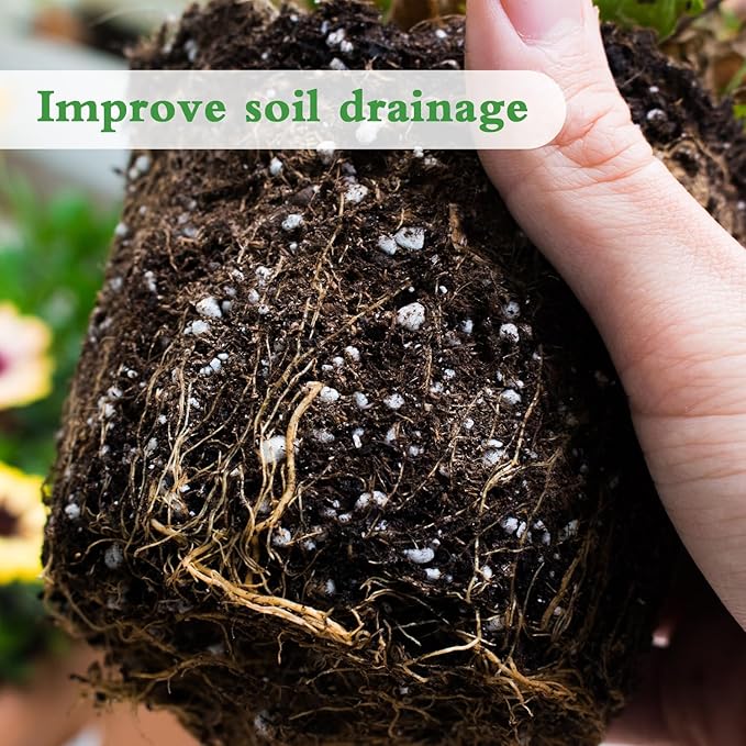 Organic Perlite for Plants, Enhances Soil Drainage and Aeration, Perfect Perlite for Plants Indoor & Outdoor, Horticultural Perlite for Gardening, Perfect for Potting Mixes, 4QT