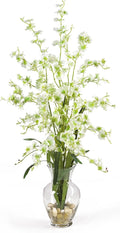 Nearly Natural 1073-GR Dancing Lady Liquid Illusion Silk Flower Arrangement, Green, 29 in x 10.25 in x 10.25 in