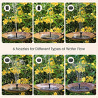 AISITIN Bird Bath Outdoor, Polyresin Lightweight Birdbath for Garden with 2.5W Solar Fountain, Used in Outside, Patio, Pond, Solar Fountain for Bird Bath