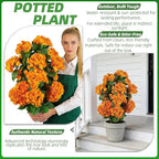 Faux Hydrangea Tree – 30 Inch Hydrangea Tree Artificial with Orange Flowers, UV Resistant Outdoor Hydrangea Artificial Plants in Pot for Indoor Outdoor Home Porch Decor (2, Orange)