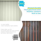 Greesum Outdoor Storage Shed 5 x 3 ft. Utility Tool Shed Metal Storage Garden Shed with Door & Lock for Patio Storage, Brown