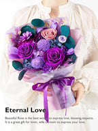 Eterfield Flowers for Delivery Prime, Mothers Day Flowers Forever Bouquet, Preserved Roses and Purple Flowers Birthday Gifts for Her Women Wife Mom Grandma Anniversary Valentine's Day Christmas