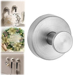 Suction Cup Hooks for Wreaths on Glass, Suction Cup Hooks for Inside Shower, Wreath Hangers for Front Doors, Metal Towel Hooks for Showers Bathrooms Mirrors (1, Sliver)
