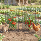 8 Pack Plant Protector from Animals, Wire Mesh Plant Cages for Garden – Sturdy Metal Plant Protectors to Keep Rabbits, Squirrels, and Animals Out – Ideal for Vegetables, Flowers, and Outdoor Plants