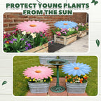 Threehoney 2 Pack Metal Plant Umbrellas for Outdoor Small Plants Shade Cover 12 in Metal Garden Shade Disk Outdoor Garden Umbrella for Potted Live Decor