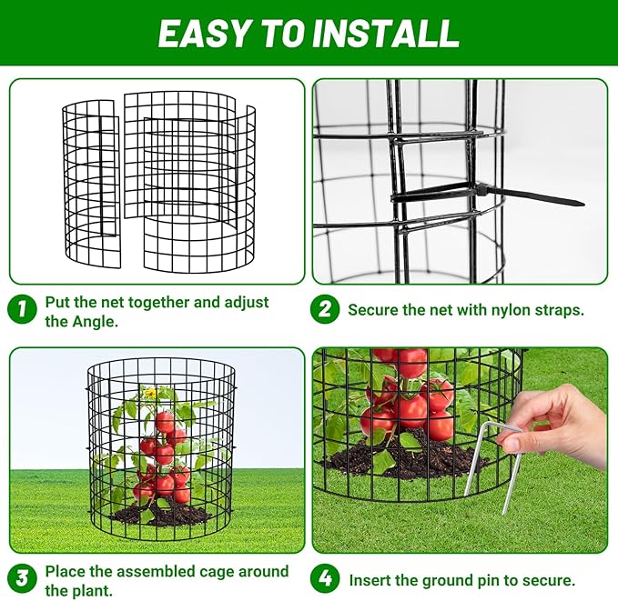 U0U 15PCS 5 Pack Plant Protector from Animals, Metal Mesh to Keep Animals Out,Plant Cages for Outdoor Plants,Plant Guards from Animals Rabbits Chicken Squirrels (11.8 x 15.7inch-5 Pack)