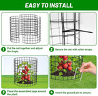 U0U 3 Pack Plant Protector from Animals,9 PCS Metal Mesh to Keep Animals Out,Plant Cages for Outdoor Plants,Plant Guards from Animals Rabbits Chicken Squirrels (11.8 x 15.7inch-3 Pack)
