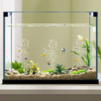 Moonorange Reptile Artificial Plants, Terrarium Plants Decorations Supplies, Aquarium Fish Tank Plant, Amphibian Habitat Hideout Tank Accessories (M Set-2pcs/C)
