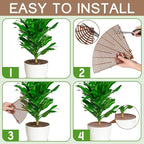 Newtay 2 Pcs Plant Pot Grid Soil Protector Covers Cuttable Flower Protector from Animals Cat Squirrel Digging Stopper Plant Pot Cover with Stake for Indoor Outdoor Gardening (20.5 +11.8 Inch,Brown)