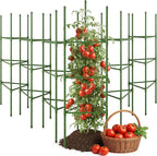 CEWOR Tomato Cage - 6 Pack Tomato Cages for Garden, 51.2inch Tall Tomato Trellis Triangle Stakes for Climbing Plants Outdoor, Plant Support Cages Structure for Pots, Raised Garden Bed, Vegetables