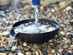 U-nitt 12" Spill Bowl Downspout Catch Basin for Rain Chain Anchoring & Stake | Rainwater Collection for Roof |Gutter Catch Basin | Good for Water Fountain & Birdbath | Golden| Handles Heavy Rain