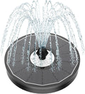 Yzert Solar Fountain Glass White Flower, 3.5W Bird Bath Fountains Solar Power No Battery with 4 Fixed Rods & 7 Nozzles, Solar Fountain Pump for Bird Bath, Garden, Outdoor, Pond, Pool,Hummingbird