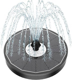Yzert Solar Fountain Glass White Flower, 3.5W Bird Bath Fountains Solar Power No Battery with 4 Fixed Rods & 7 Nozzles, Solar Fountain Pump for Bird Bath, Garden, Outdoor, Pond, Pool,Hummingbird