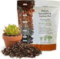 Molly's Succulent Mix - Premium Gritty Soilless Potting Mix for Succulents, Cactus and Bonsai - Contains Akadama, Hyuga, Bark Fines, Pumice, Lava Rock, Mycorrhizae 3 Dry Quarts