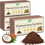 Halatool 3 Pcs Organic Coconut Coir Bricks for Plants, Compressed Coco Peat Coir Brick Coconut Fiber Substrate with Low EC & pH Balance, High Expansion Coconut Seed Starter Soil for Planting Flowers