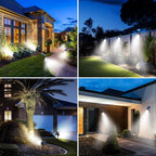nipify 10 Pack Solar Spot Lights Outdoor Waterproof with 3 Modes, Solar Spotlight Light for Outside Yard Landscape Lighting Pathway Lights Wall,Cool White