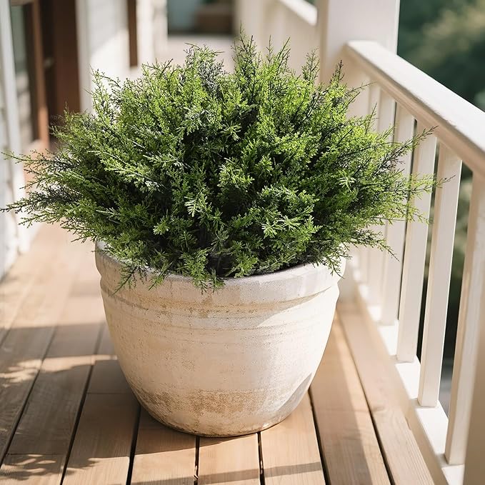 Waipfaru 36 Bundles Artificial Plants Outdoor， UV Resistant Artificial Plants，Fake Plants for Outdoor Porch Decor Lifelike Fake Bushes Greenery for Home Farmhouse Yard Decorations