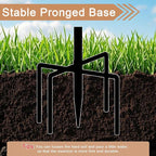 Small Metal Bird Bath for Outdoors, 10" Dia Bowl with Stake Birdbaths Garden Yard Lawn Decor 0.4 Gallon (Pack of 2)