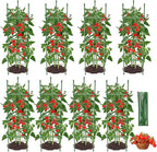 8PCS Tomato Cages for Garden, Tomato Trellis for Raised Garden Bed, 51.2" Tall Cage Plant Support for Pots, Gardening Supplies Trellis for Climbing Plants (8PCS，High: 51.2 Inch)