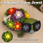 Solar Turtle Garden Decor Statue - Turtle Garden Statues with Love LED Lights,Outdoor Figurine Decorations for Outside Yard, Lawn, Patio, Porch, Balcony, Unique Birthday Gifts for Mom Women Grandma