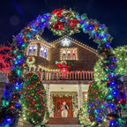 JMEXSUSS 300 LED Christmas Lights Outdoor Waterproof, Multicolor Christmas Tree Lights Plug in, 8 Modes Twinkle Fairy String Lights for Indoor Xmas Wedding Party Garden Decoration