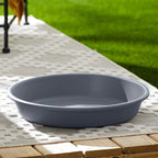 The HC Companies Flower Pot Saucers - Plastic Plant Saucer for Outdoors & Indoors - Traditional Design Plant Pot Trays for Water Drainage - Durable Round Plant Tray (Pack of 1, 21-inch Warm Gray)