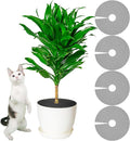 Newtay 4 Pcs 12'' Plant Pot Grid Soil Protector Covers Thickened Flower Protectors from Animals Black Cuttable Flower Grid Cat Digging Stopper for Indoor Outdoor Garden
