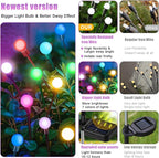 NBQQ Solar Garden Lights Outdoor, Swaying Light Waterproof Solar Lights Outdoor for Yard Pathway Patio, Swaying Lawn Decor as Gardening Gifts for Women Holiday (Multicolor, 4 Pack)