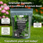 Gypsum for Soil - Calcium for Plants - Gypsum Fertilizer for Gardening, Lawn & Vegetables - Calcium for Garden (4 qts. - 8 lbs.)