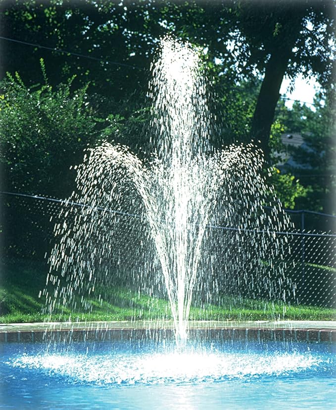 DUNNRITE Products Flowerfall Double Tier Pool Fountain