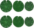 Abeillo 6Pcs Fake Lily Pads, 3 Sizes Floating Artificial Lily Pads Decorations, Realistic Pond Plants Decor for Pool Patio Aquarium Fountain