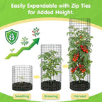 10 Pack Round Plant Protector from Animals – 30pcs 12" × 12" Metal Wire Mesh Garden Plant Cages Wire Plant Covers Pre-Bent Metal Mesh for Seedling Raised Bed Garden Protection for Vegetables Flower