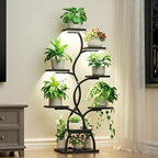 Plant Stand Indoor with Grow Light - 8 Tiered Plant Shelf Indoor, Corner Plant Stand, 49" Tall Plant Shelf with Lights for Indoor Growing, Lighted Flower Holder for Living Room, Balcony (Blackboard)