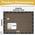 Shade&Beyond 90% Sun Shade Cloth with Grommets, 12' X 16' Pergola Shade Cover Canopy, Mesh Tarp Sun Screens for Patio, Outdoor, Garden, Backyard, Mocha