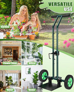 AugFir Plant Caddy with Wheels, 260LBS Rolling Plant Dolly Pot Mover with Adjustable Grabbing Arm and Suction Cups, Heavy Duty Garden Trolley Plant Cart with Strap for Indoor Outdoor Planters