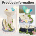 HUYIENO Solar Garden Statue Outdoor Decor Ornament Waterproof Solar Powered LED Lights for Yard, Patio, Lawn Gift for Mom, Women, Housewarming Hedgehog