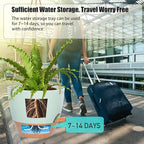 8 inch Hanging Planters, 2 Pack Self Watering Hanging Pots with 20oZ Deep Reservoir for Indoor Outdoor Plants Flowers, Green with Brown